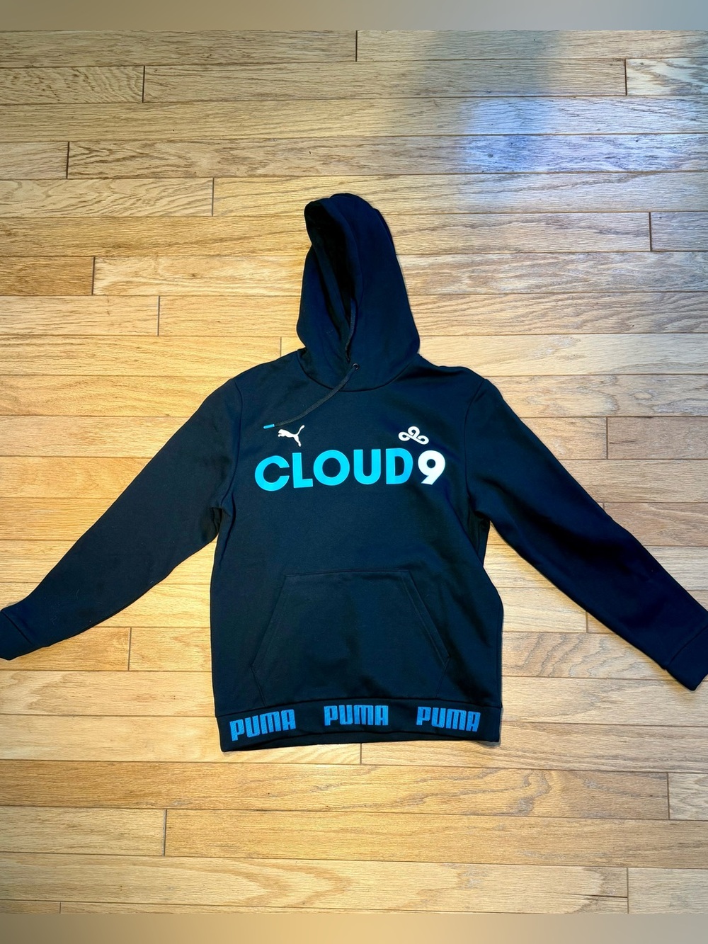 Puma Black Hoodie with Blue CLOUD9 Logo
